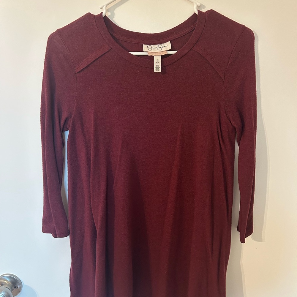 Jessica Simpson Maternity/Nursing Three-Quarter Sleeve Tunic Top